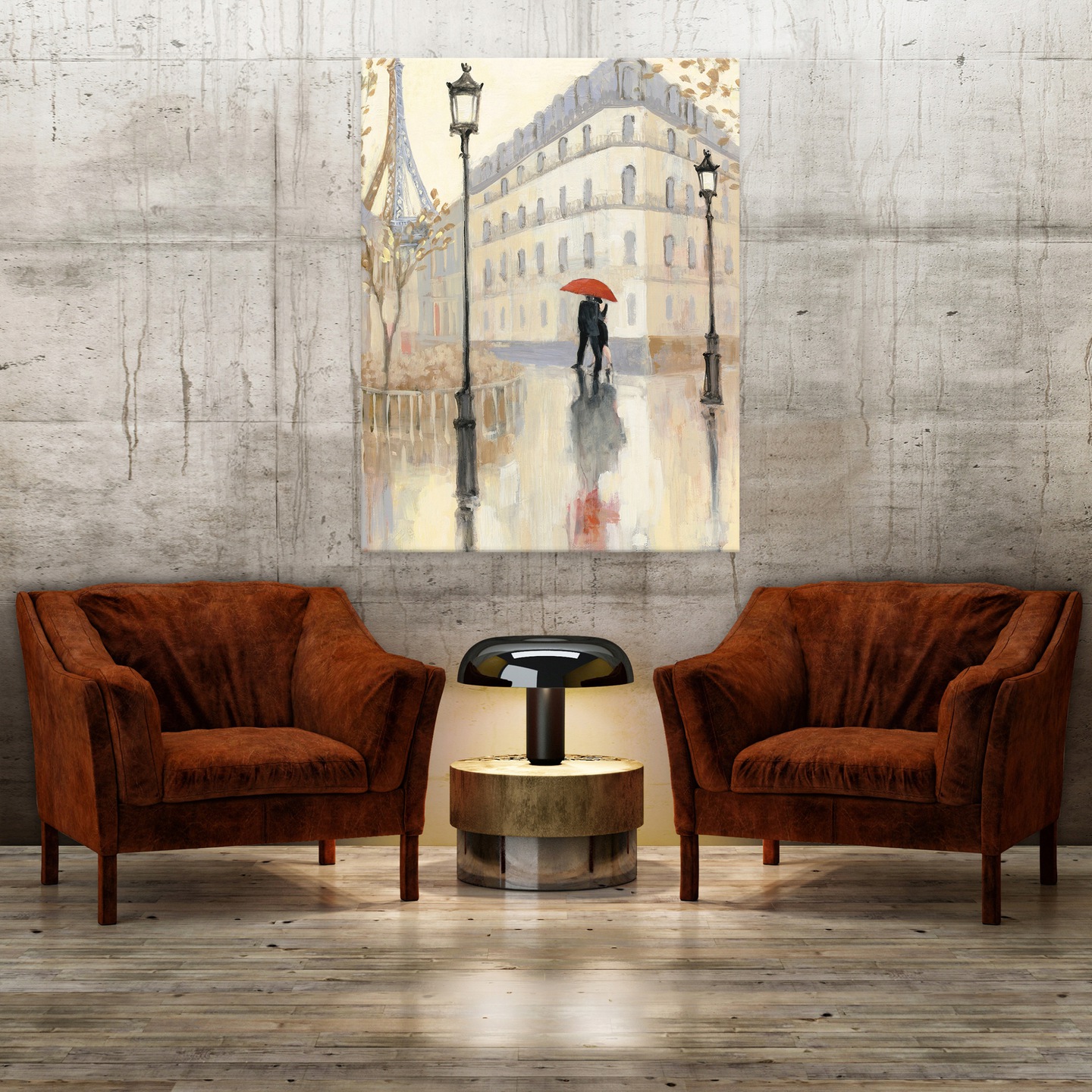 Paris Eiffel Tower painting for the living room, canvas 60x40