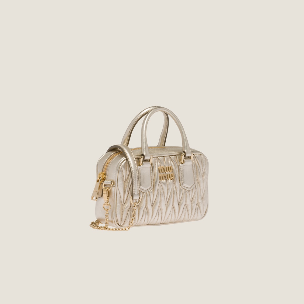 Arcadie Matelassé nappa leather micro-bag
