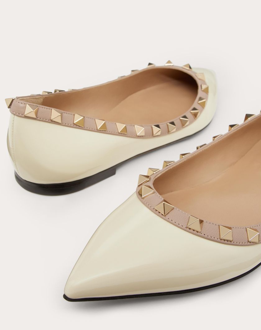PATENT ROCKSTUD BALLET FLAT