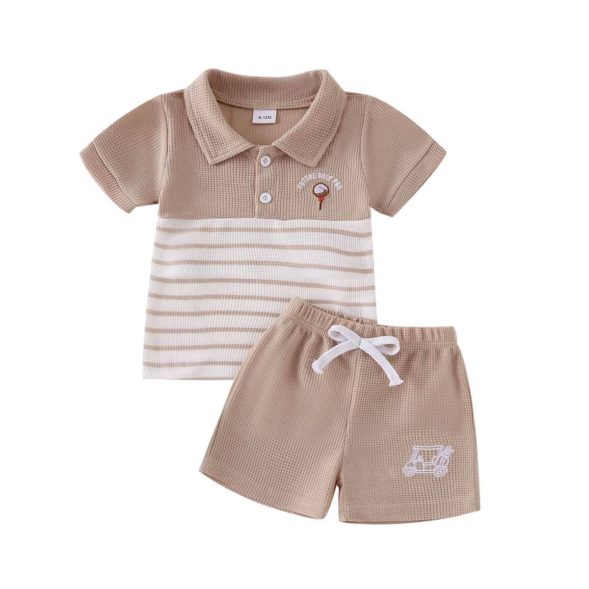 Short Sleeve Little Golfer Collar Toddler Set
