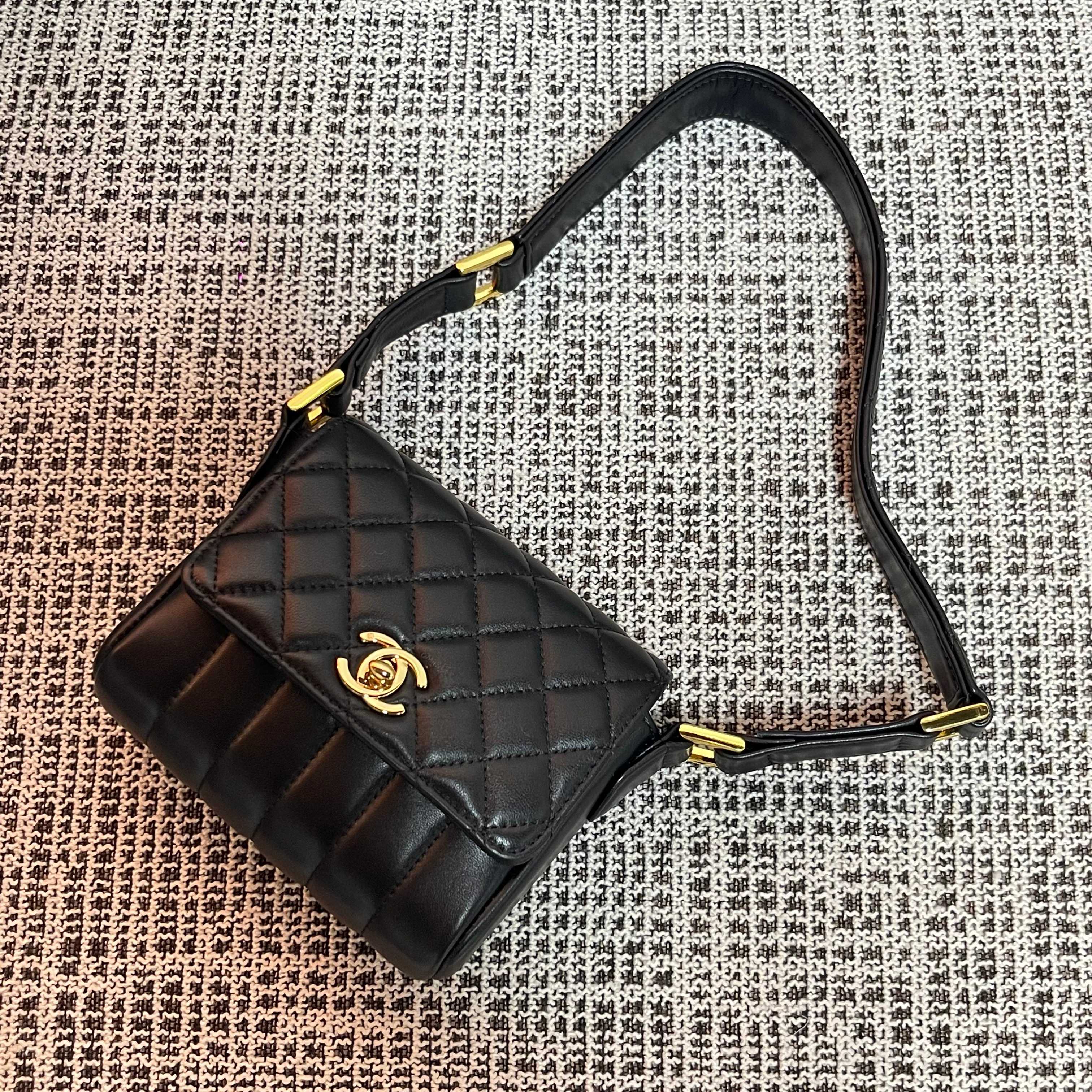 Vintage Quilted Lambskin Flap Shoulder Bag  Hobo Bag - Mocuir