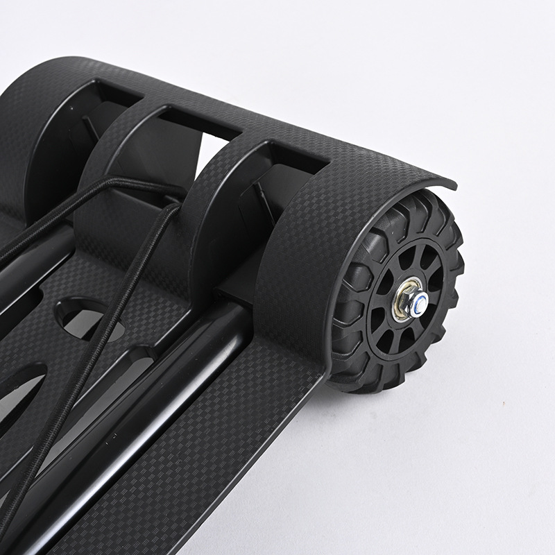 Four-Wheel Iron Alloy Handcart, Foldable Shopping Cart with Pull Rod for Grocery Shopping