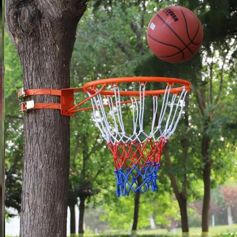 Punch-free hanging basket indoor and outdoor basketball circle basketball frame children's home hanging hollow solid home shooting