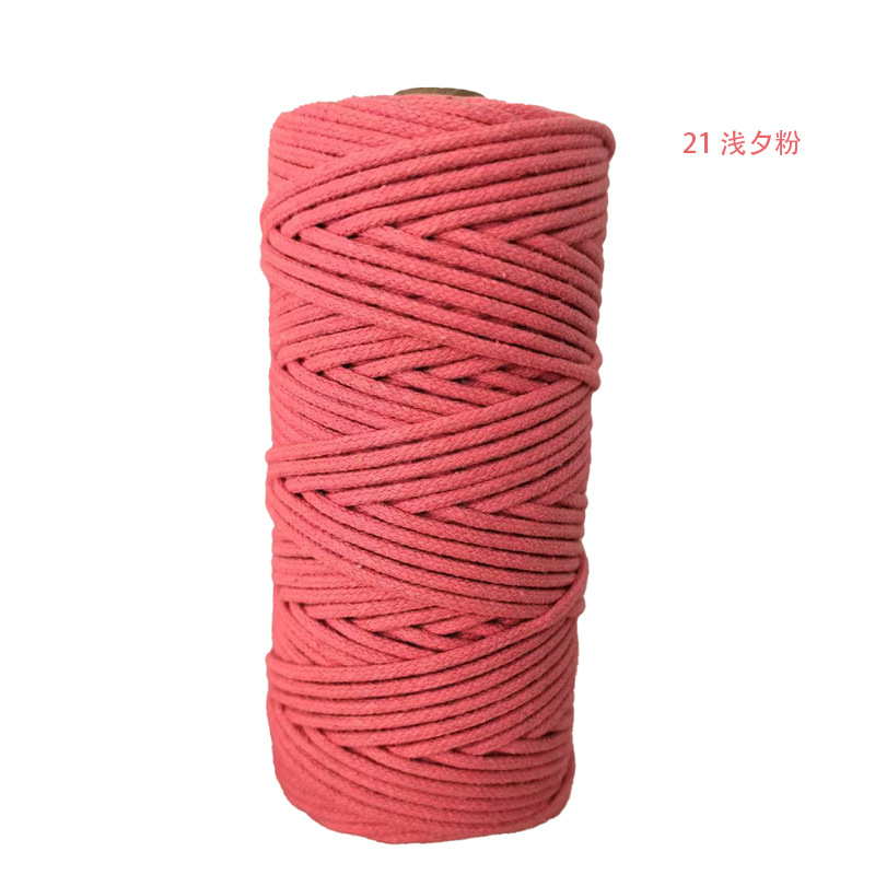 Braided rope drawstring decorative tapestry rope tag rope colored cotton rope