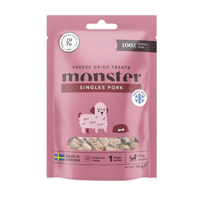 Monster Dog Frysetørkede godbiter Svin 45 g