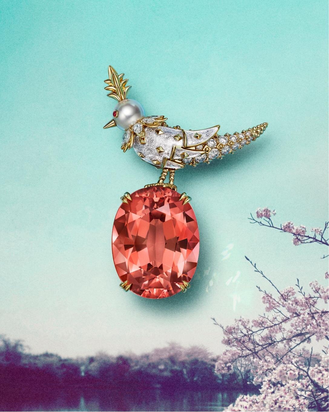 Bird on a Rock Gold Brooch – Four Seasons Edition