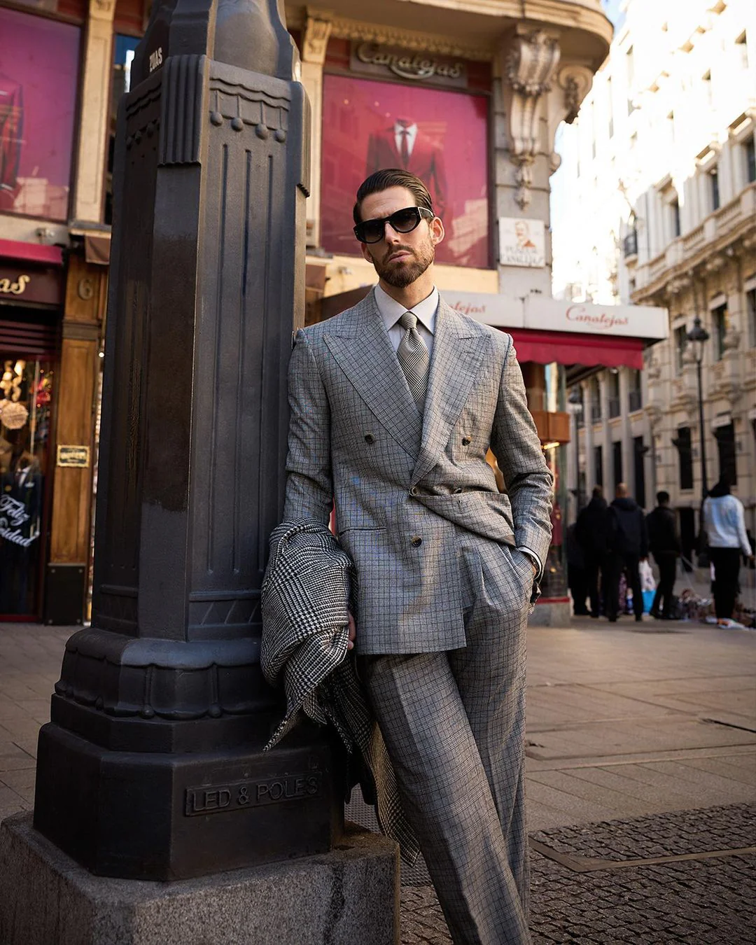Black and White Glen Plaid Checks Suit