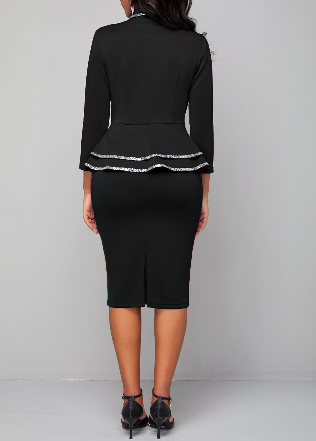 Sequin Long Sleeve Bodycon Dress
