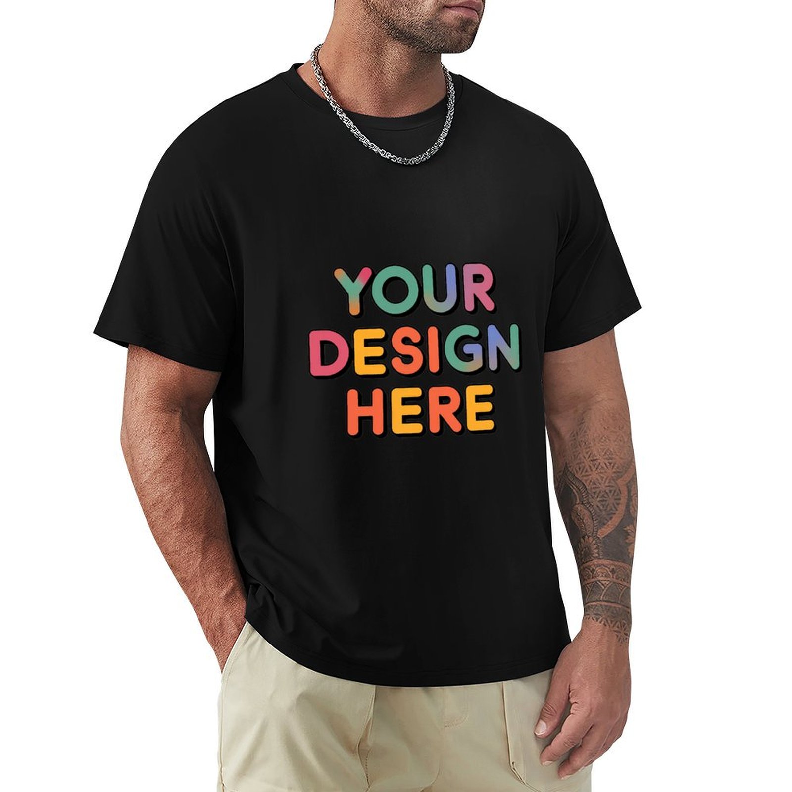 Personalized Custom Men’s Exquisite Craftsmanship 150g Front Print Tee