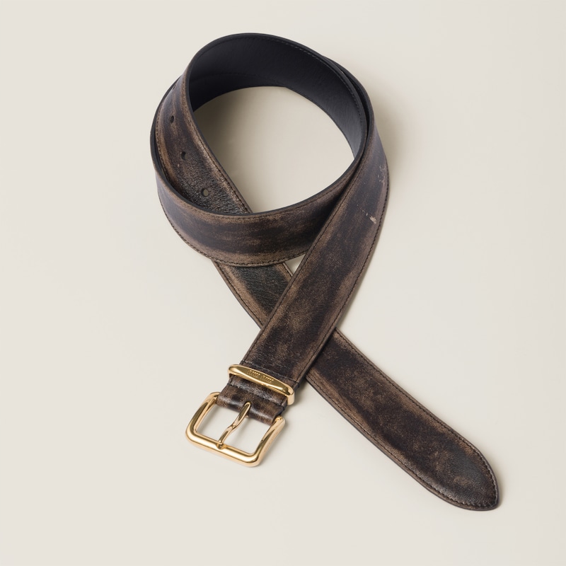 Nappa leather belt