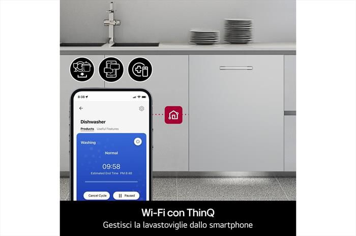 LG - QUADWASH DB375TXS-Noble Steel