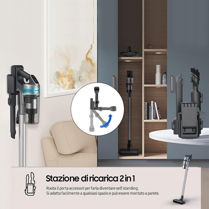 SAMSUNG - Scopa elettrica JET 75E PET VS20B75AGR1-TEAL MINT