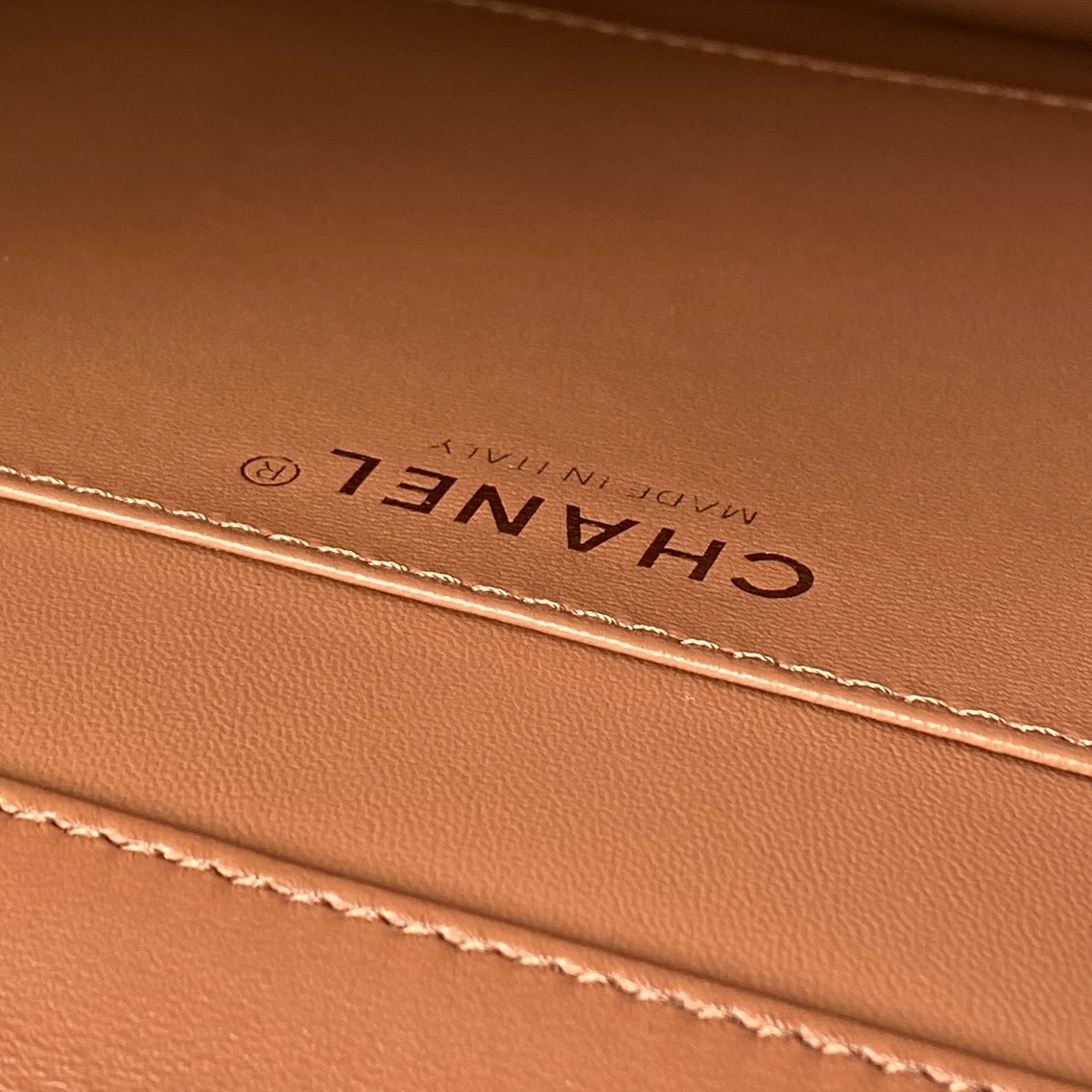 Top Handle Flap Messenger Backpack in Caramel Quilted Lambskin with Light Gold-Tone Hardware - Mocuir