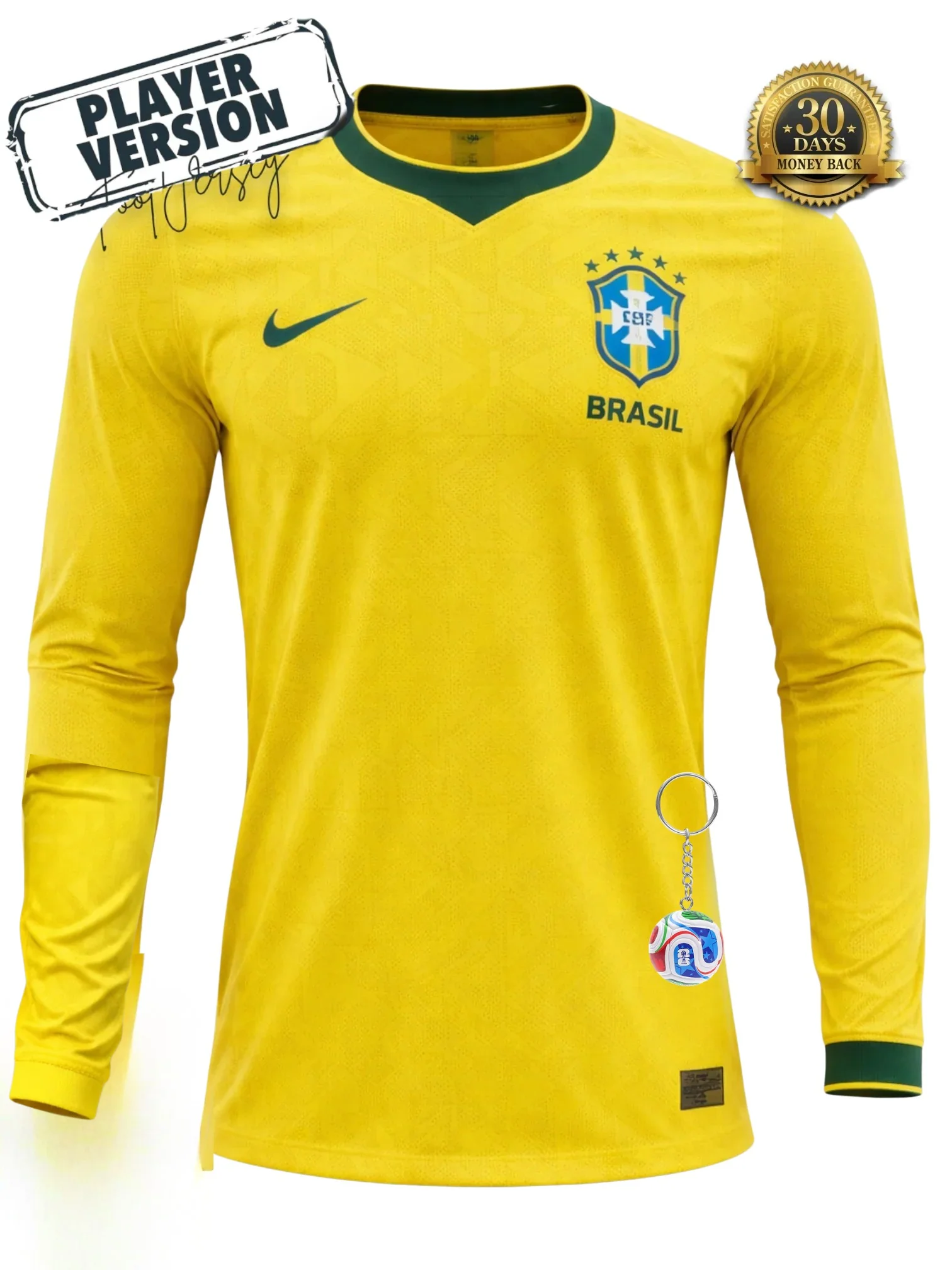 Brazil World Cup 2026 Jersey Player Version - Long Sleeve