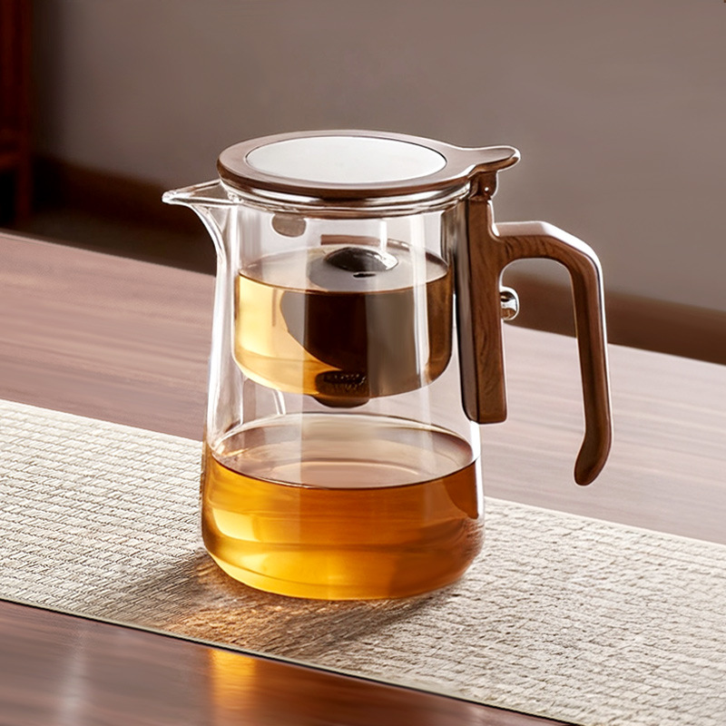 Tea Fiona Fang magnetic suspension flip teapot household all-glass liner tea separation teapot