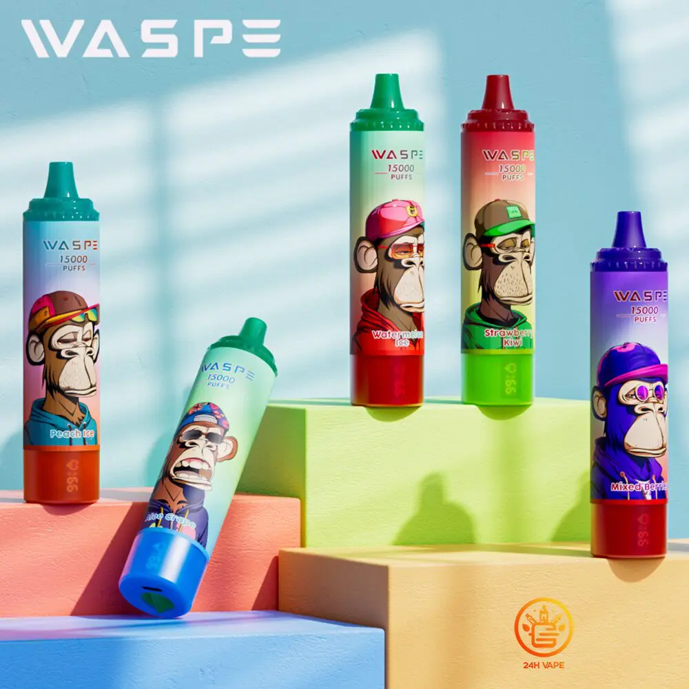 （3 pieces）WASPE 15000 Puffs Original LED Display Edition Disposable Vape Pen