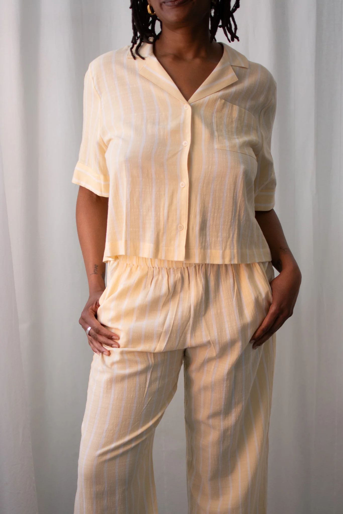 Eberjey Nautico Relaxed Short Sleeve & Pant PJ Set