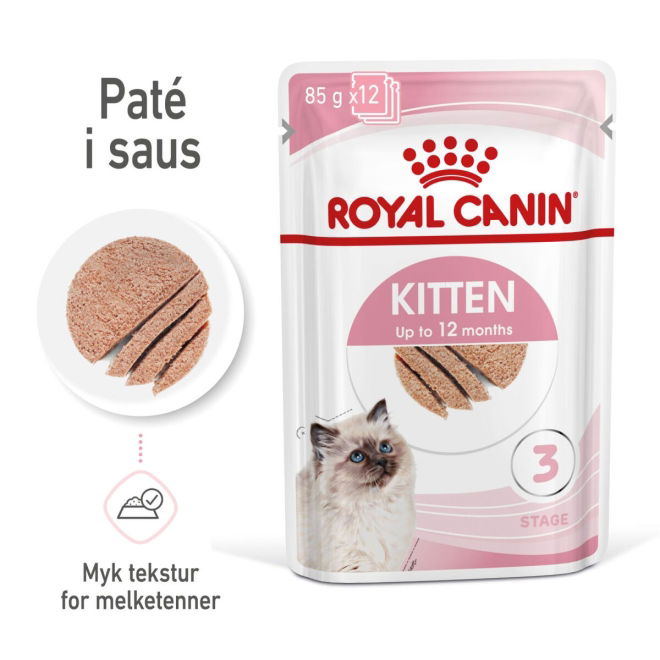 Royal Canin Kitten Loaf våtfôr til kattunge 12x85g