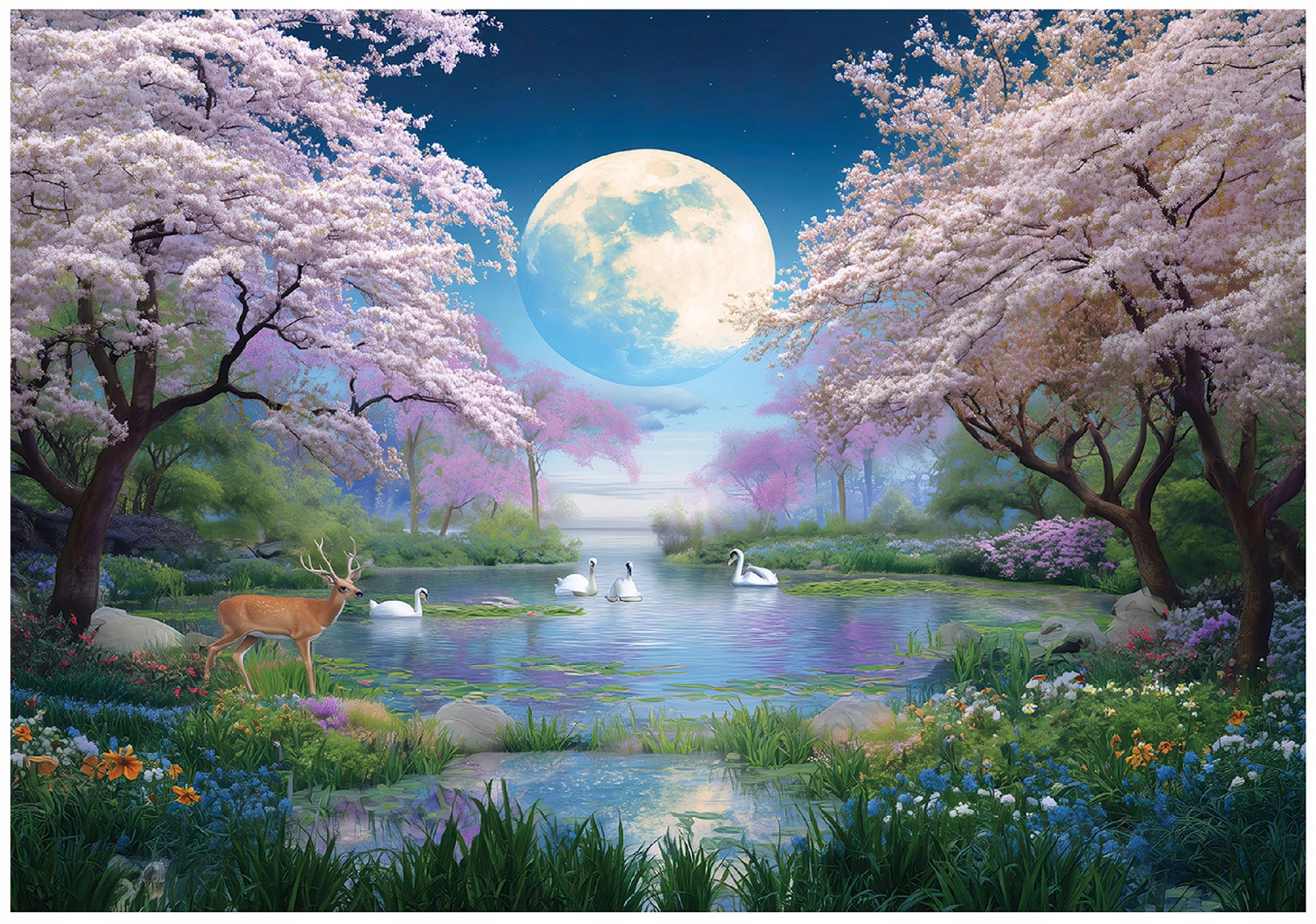 Photo wallpaper lake forest landscape nature for bedroom living room wall