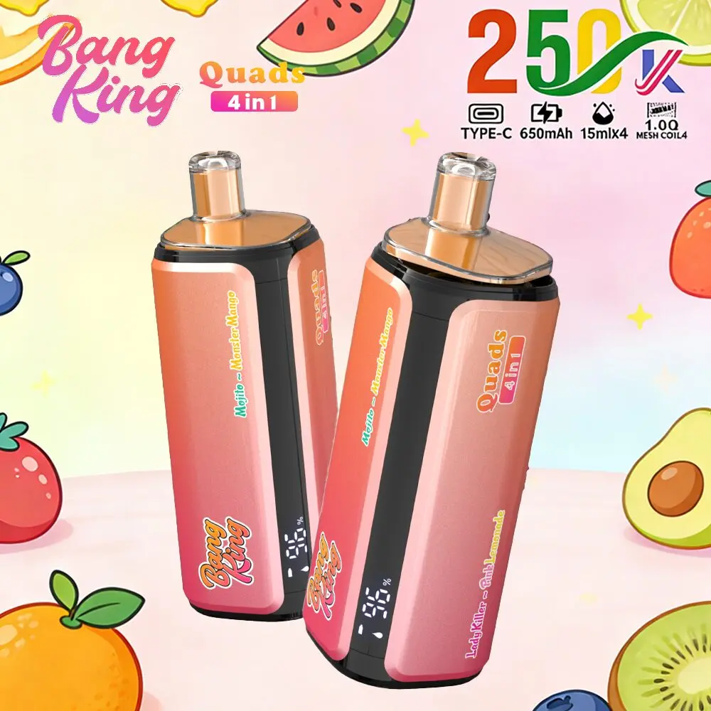 【New Arrive】Bang King 250000 Puffs 4-in-1 Vape – Ultra High Capacity | Mesh Coil | Type-C Rechargeable