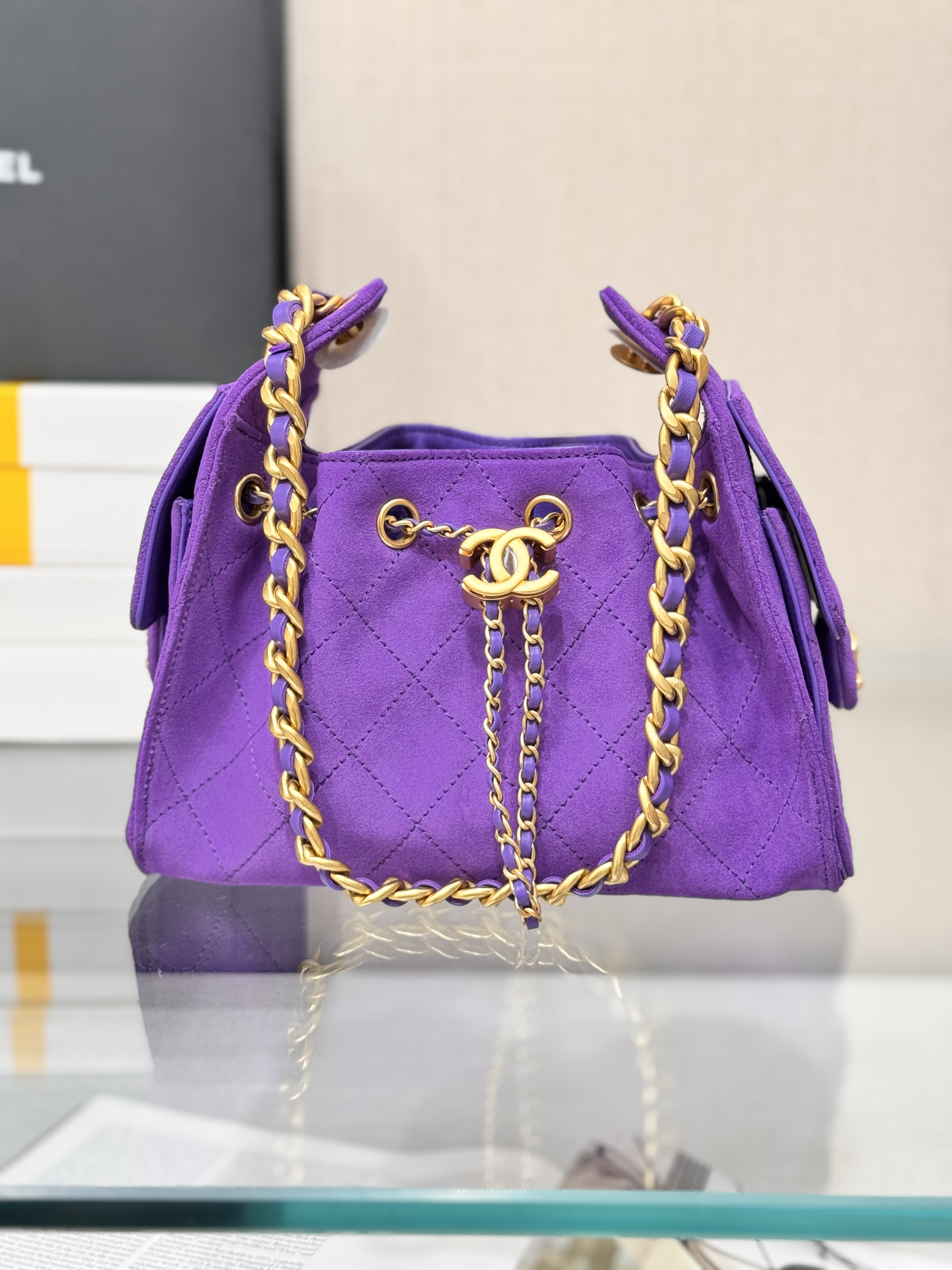 25Bag Mini Drawstring Bag（Violet） - Mocuir
