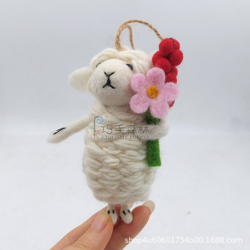 Wool felt pendant cute plush toy