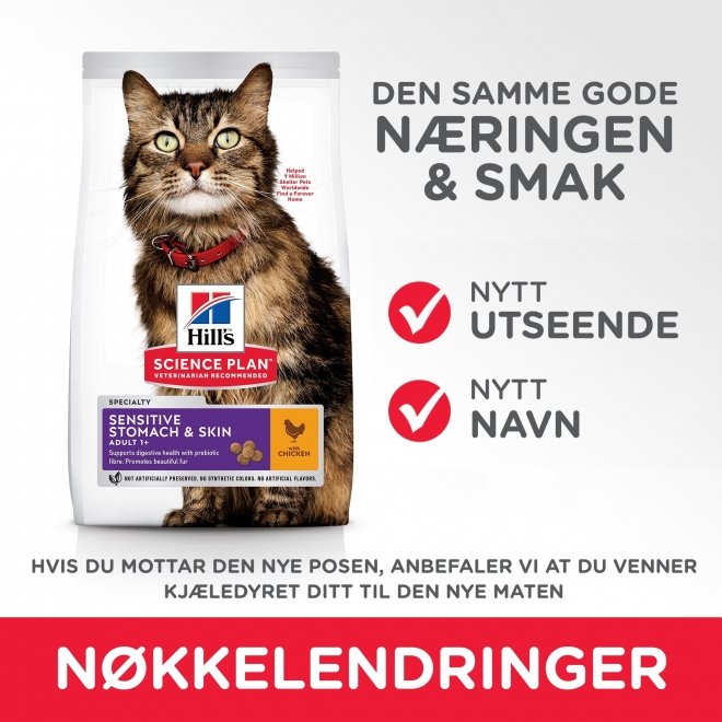 Hill's Science Plan Cat Sensitive Skin & Stomach Kylling