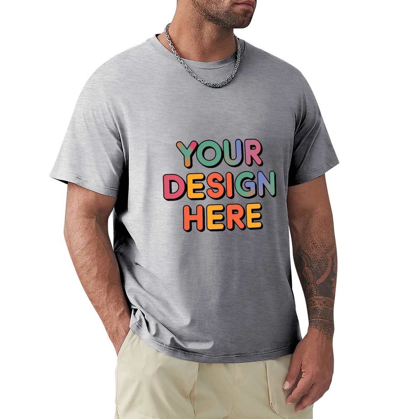 Personalized Custom Men’s Exquisite Craftsmanship 150g Front Print Tee