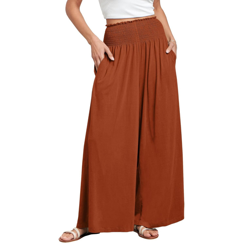 Women Palazzo Pants Summer Boho Wide Leg