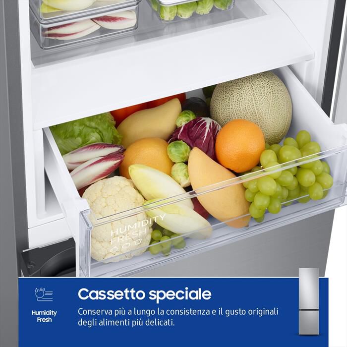 SAMSUNG - Frigorifero combinato RB38C600DSA/EF ClasseD 390lt-SILVER INOX