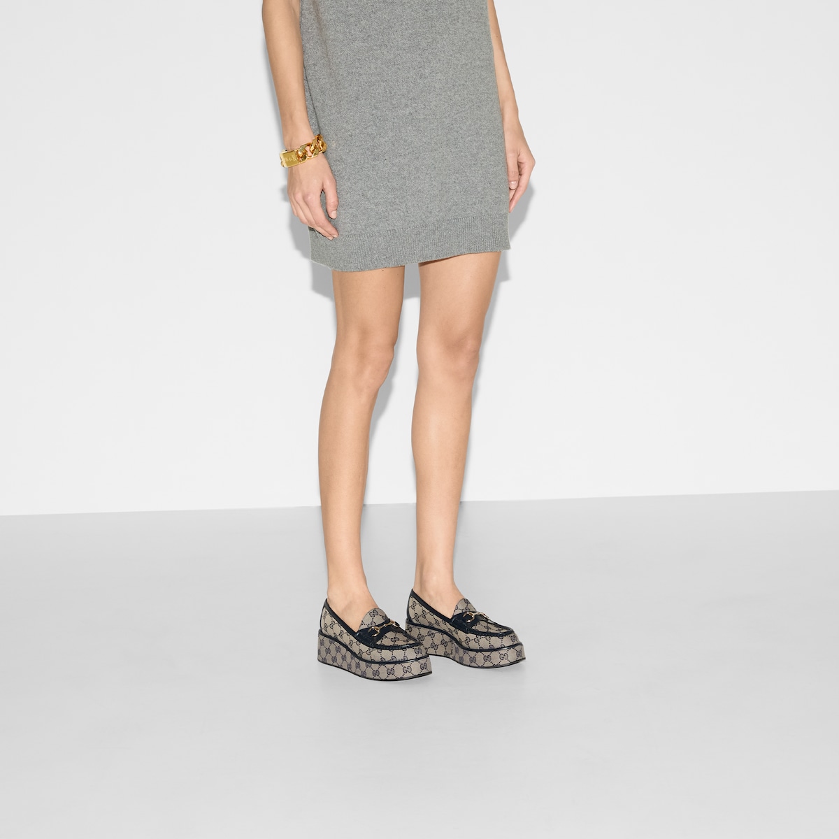 Womens Horsebit wedge loafer