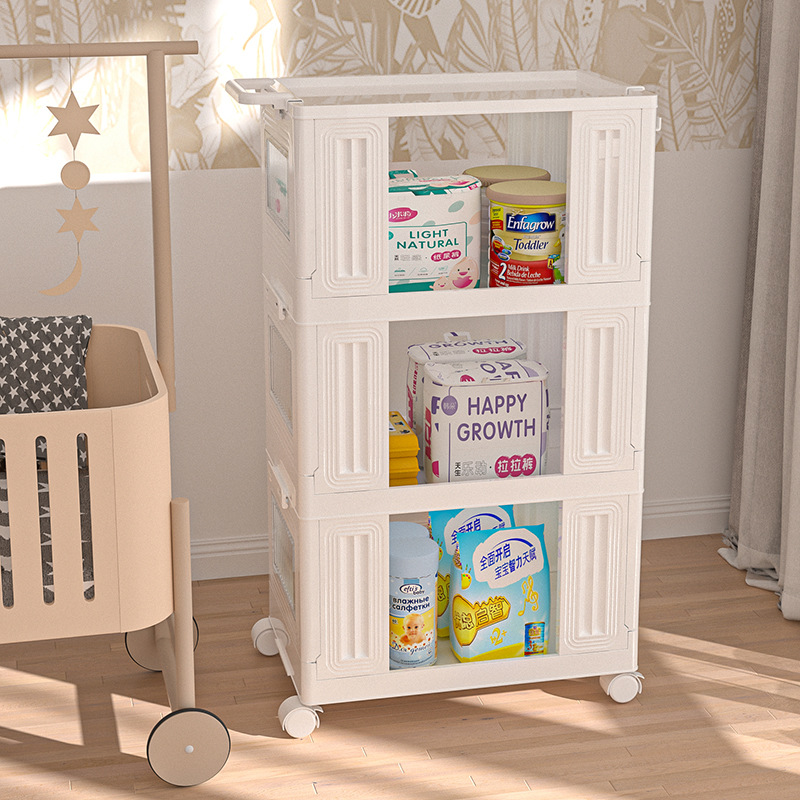 Shopping Cart Storage Rack Removable Snack Cosmetics Storage Cabinet Multifunctional Bedroom Bedside Storage Cabinet