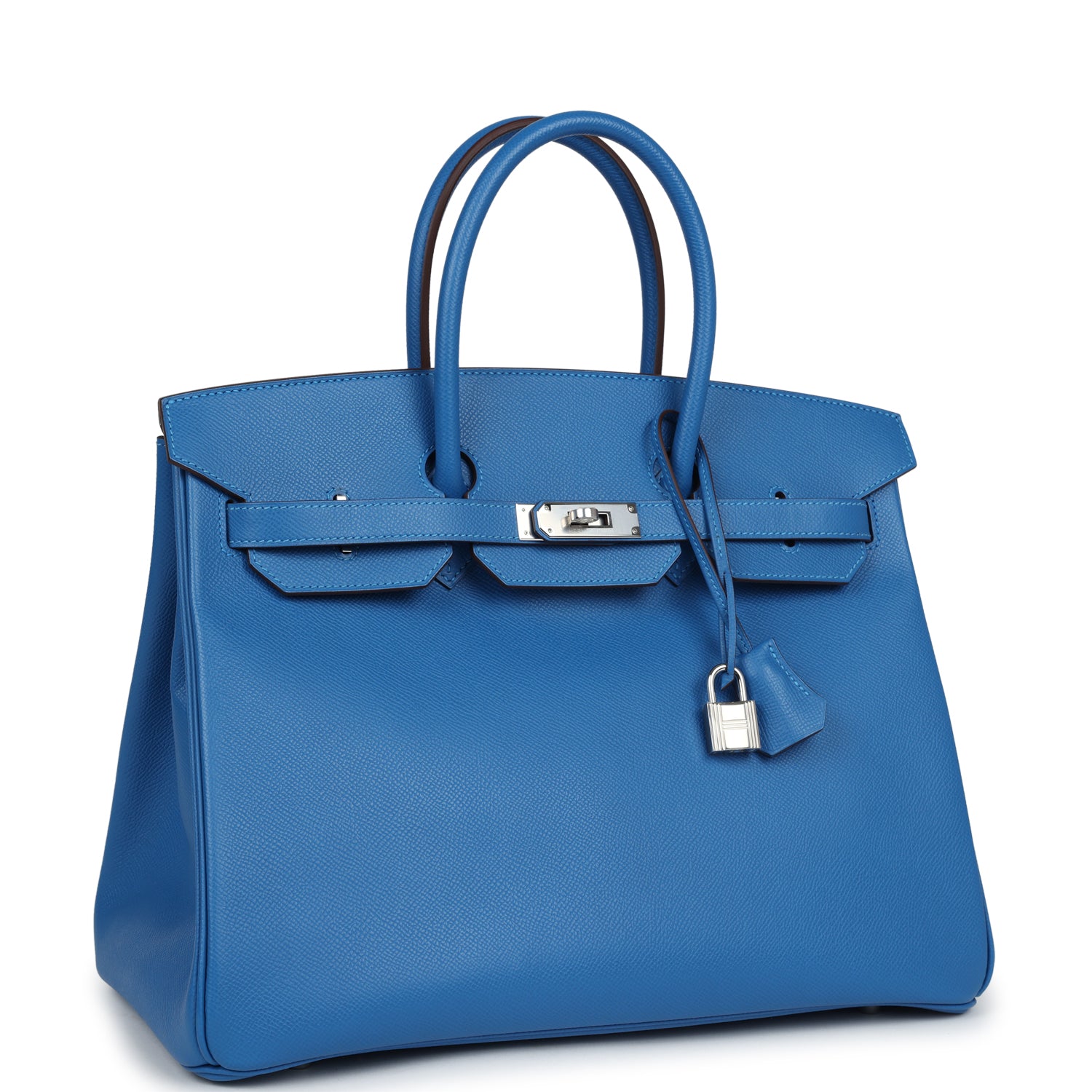 Birkin 35 Mykonos Epsom Palladium Hardware