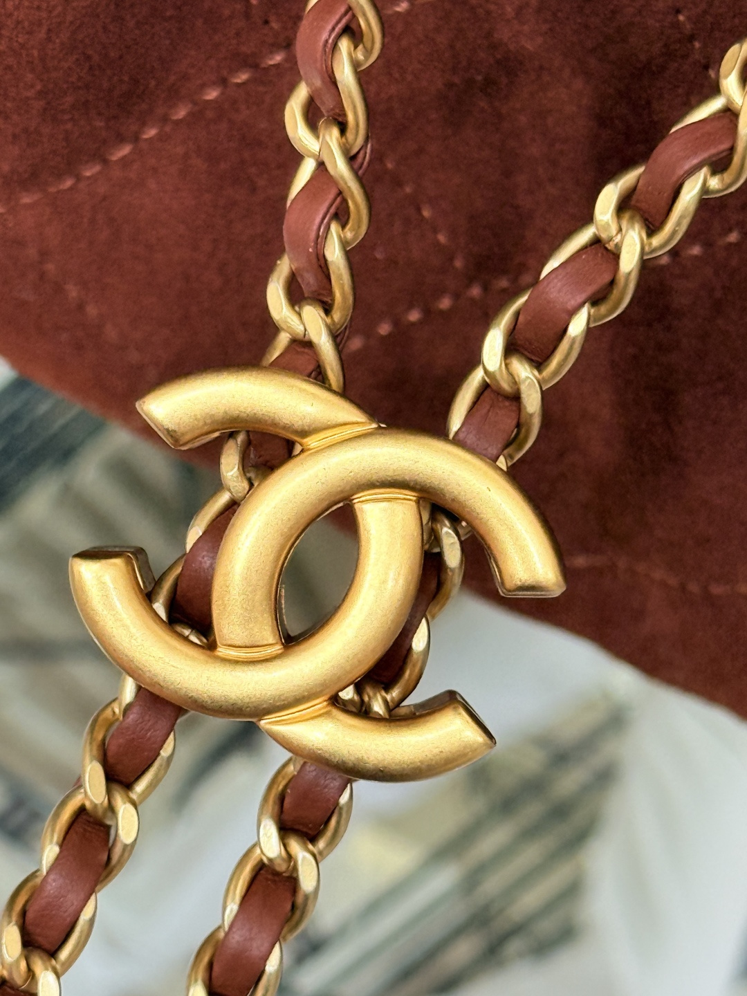 25Bag Mini Drawstring Bag（Reddish Brown） - Mocuir