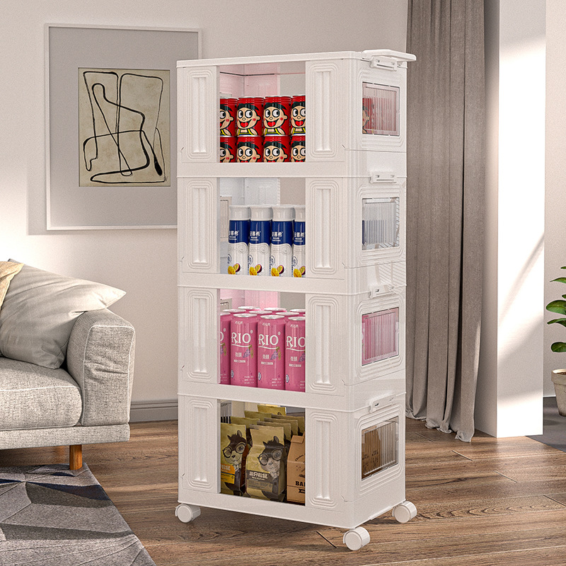 Shopping Cart Storage Rack Removable Snack Cosmetics Storage Cabinet Multifunctional Bedroom Bedside Storage Cabinet