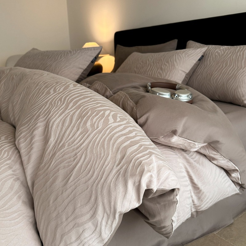 Long-staple cotton bed set of four 100% cotton 60 cotton jacquard quilt cover bed linen