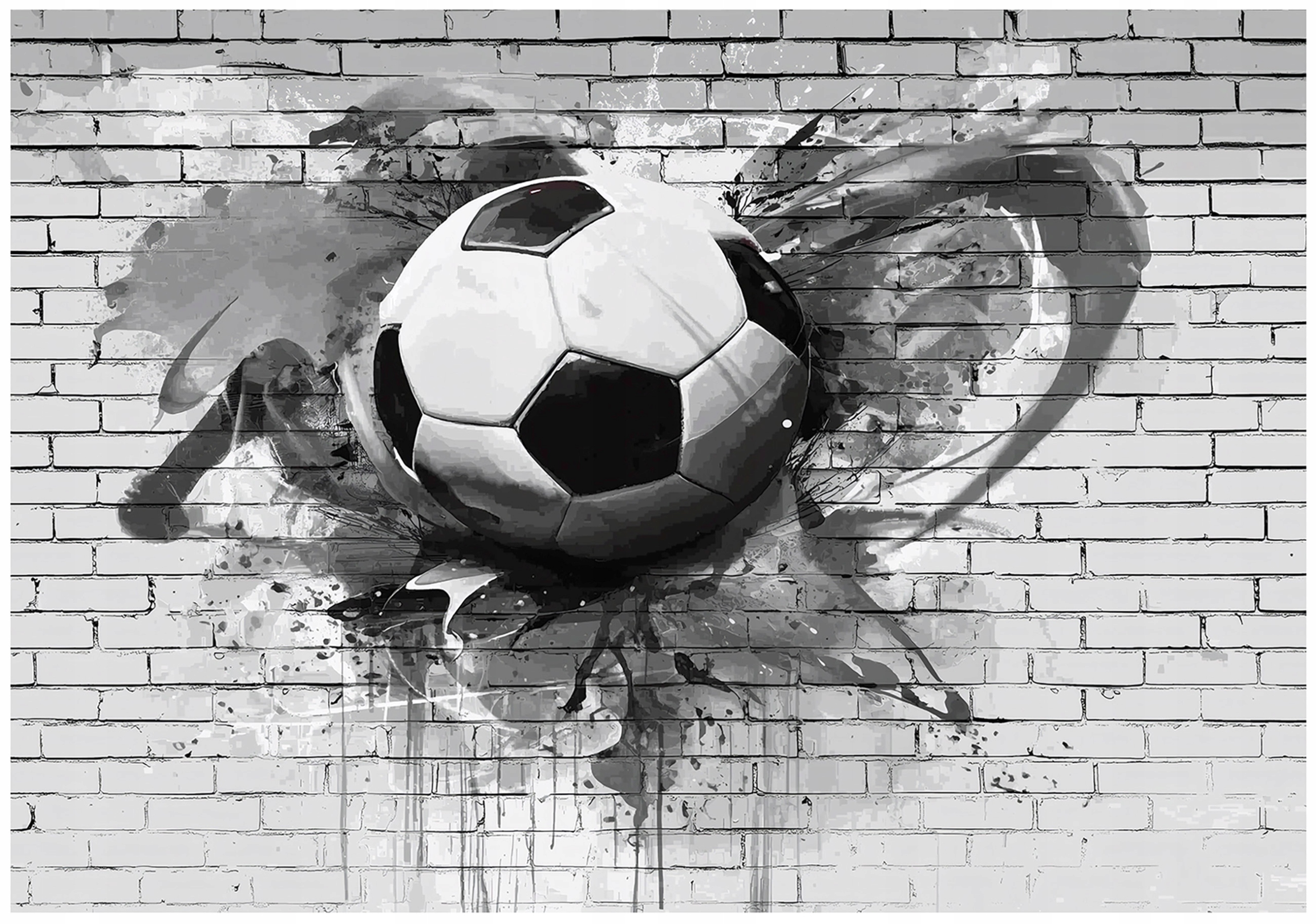 3D soccer wall mural for kids, children's wallpaper, non-woven,