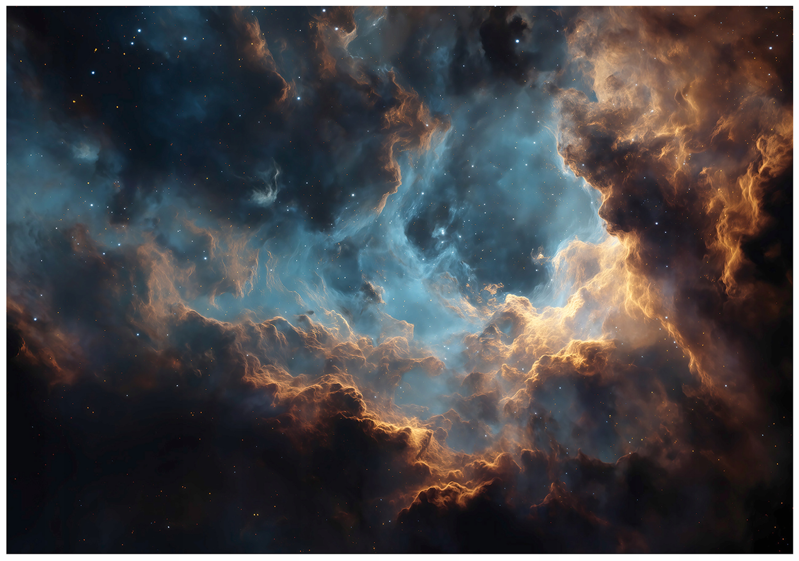 Wall mural for children, space clouds for boys, children's wallpaper,
