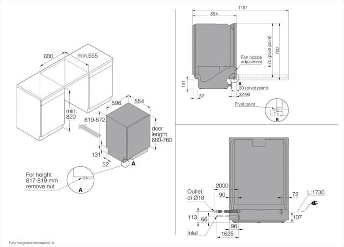 ASKO - Lavastoviglie DFI 544 D Classe B 14 coperti