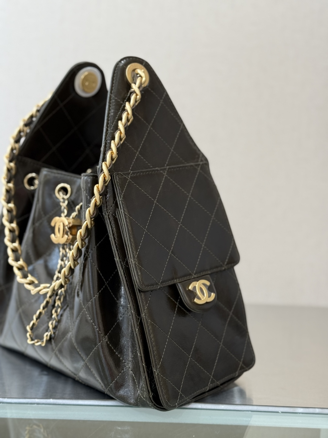 25Bag Medium Drawstring Bag(Dark Green) - Mocuir