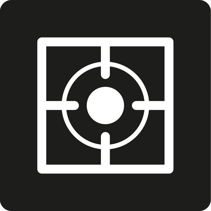 GLEM GAS - Piano cottura a gas GT64HIX 4 fuochi 58,5cm-Inox