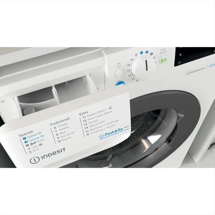 INDESIT - Lavatrice INNEX STEAM BWE 81496X WKV IT 8 Kg - A-Bianco