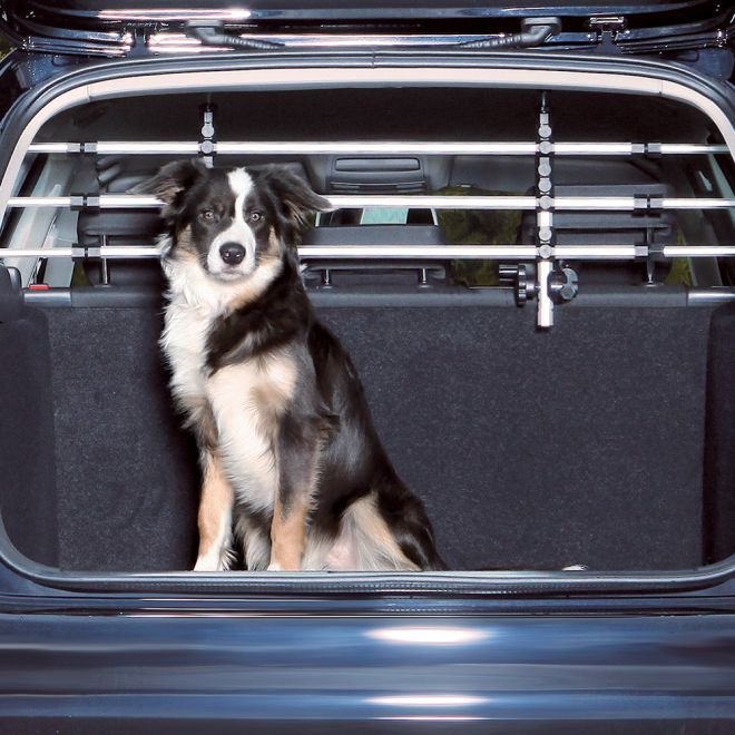 Trixie bil hundegitter sølv/svart