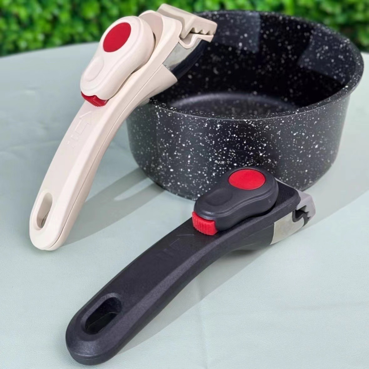 Detachable pot handle, high temperature resistant, non-slip, anti-scalding handle clip, universal pot handle knob type.