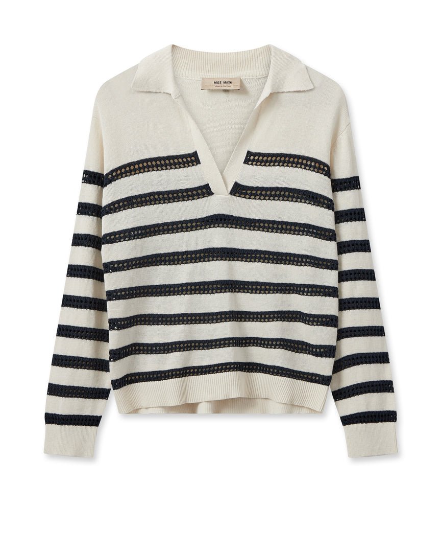 ‌LinenCotton Stripe Sweater