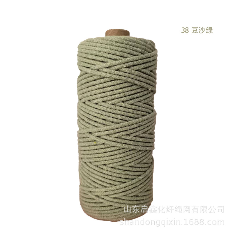 Braided rope drawstring decorative tapestry rope tag rope colored cotton rope