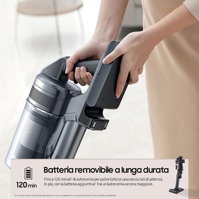 SAMSUNG - Scopa elettrica JET 95 COMPLETE EXTRA VS20C9554TK-SATIN BLACK