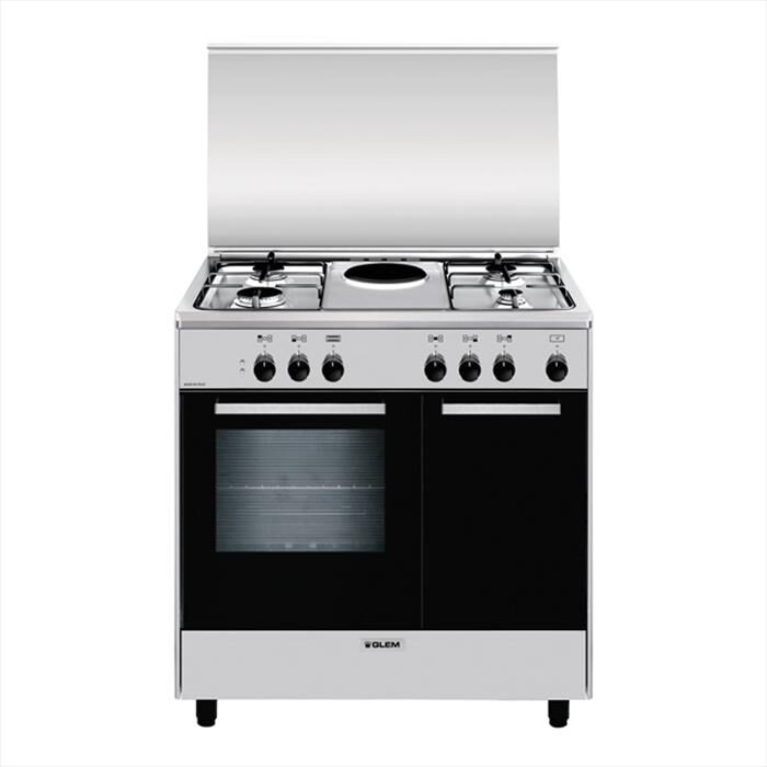 GLEM GAS - Cucina a gas ed elettrica AR856EI Classe A-Inox