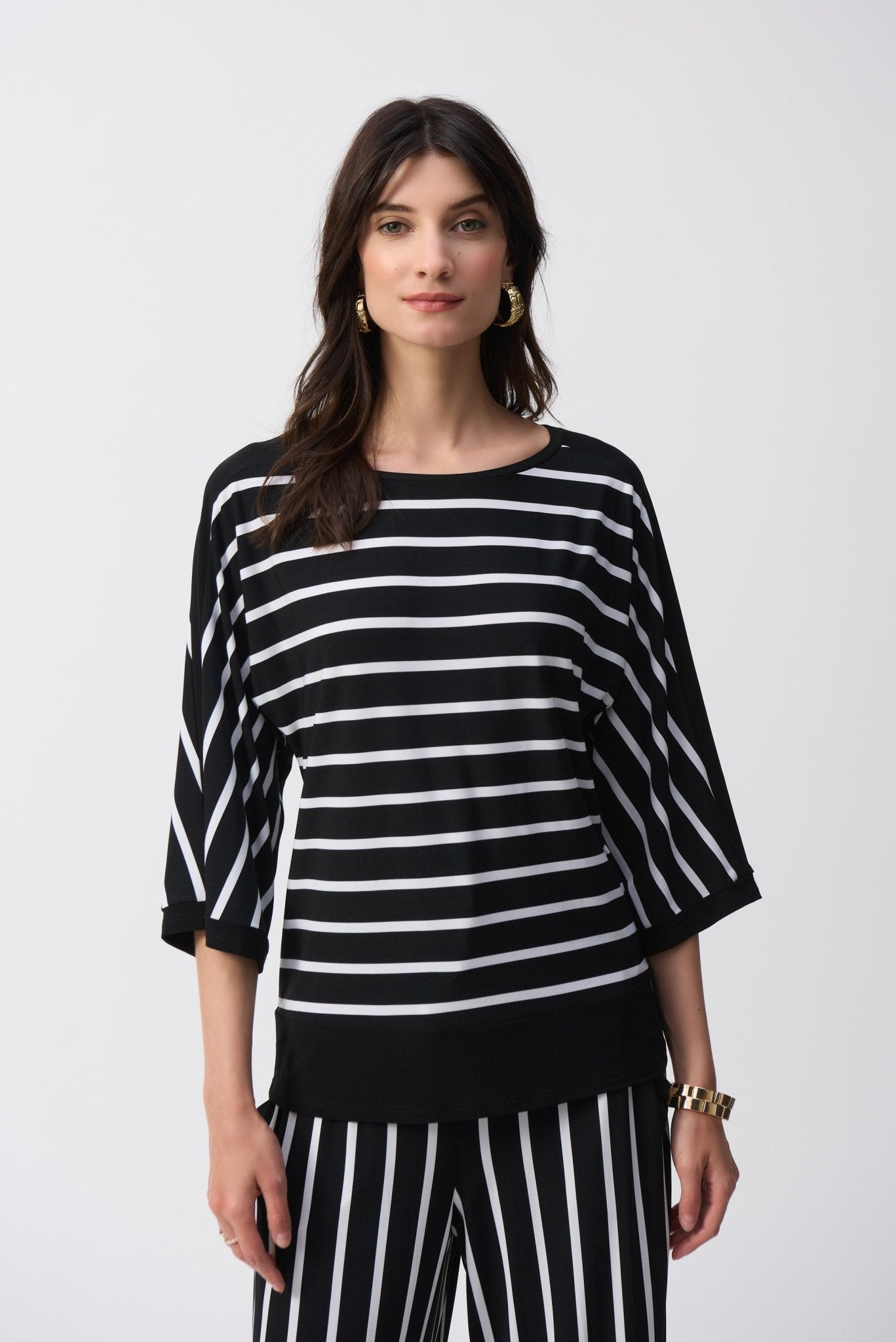 Refined Stripe Dolman Tee‌
