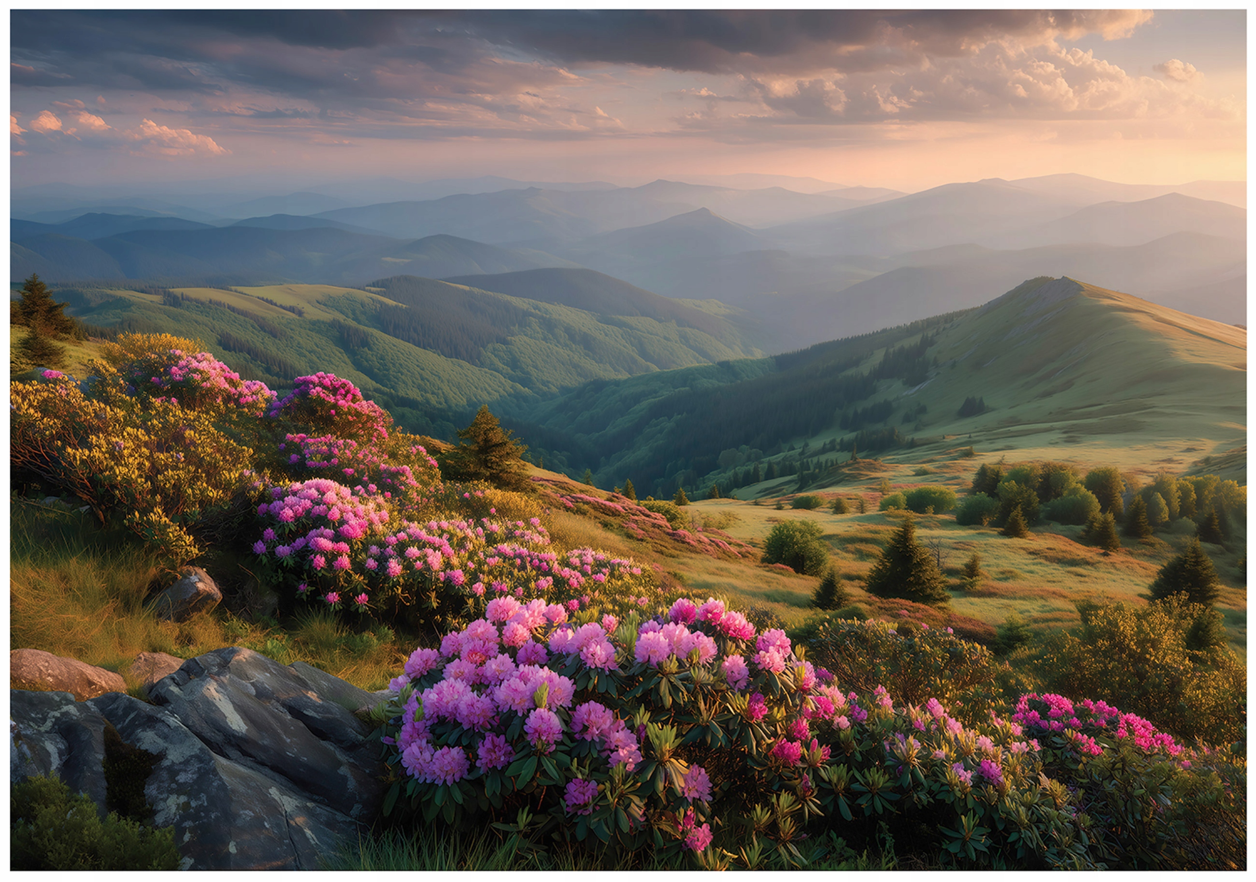 Wall mural mountains landscape nature bedroom living room wallpaper non-woven